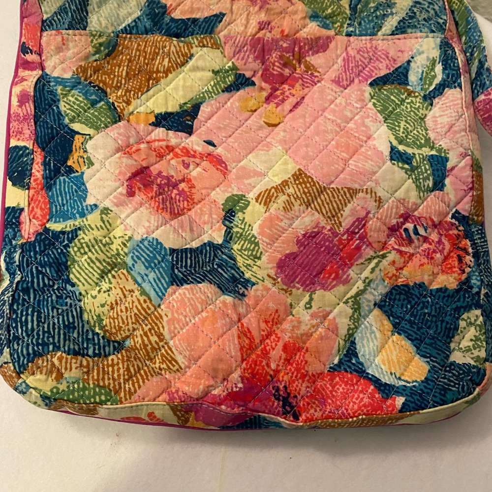 Vera Bradley Pink and Blue Crossbody Bag Vibrant Floral - Picture 9 of 10